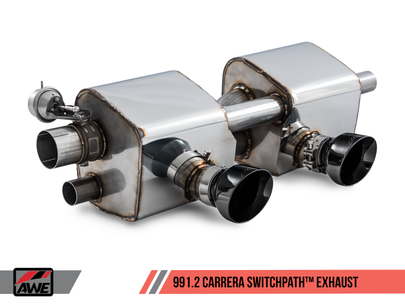 AWE Tuning Porsche 911 (991.2) Carrera / S SwitchPath Exhaust for PSE Cars - Chrome Silver Tips-thumbmail-3