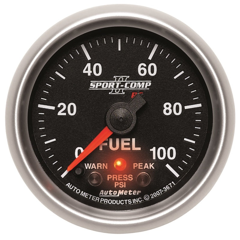Autometer Sport-Comp II 52mm 0-100 PSI Fuel Pressure Gauge-thumbmail-1