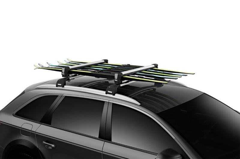 Thule SnowPack L Ski/Snowboard Rack (Up to 6 Pair Skis/4 Snowboards) - Black/Silver-thumbmail-13