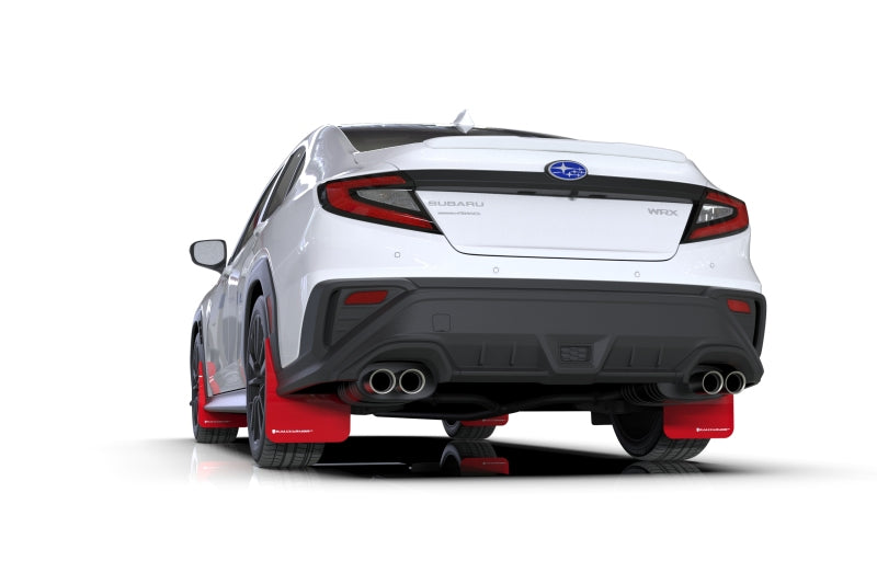 Rally Armor 2022 Subaru WRX Red UR Mud Flap w/ White Logo-thumbmail-2