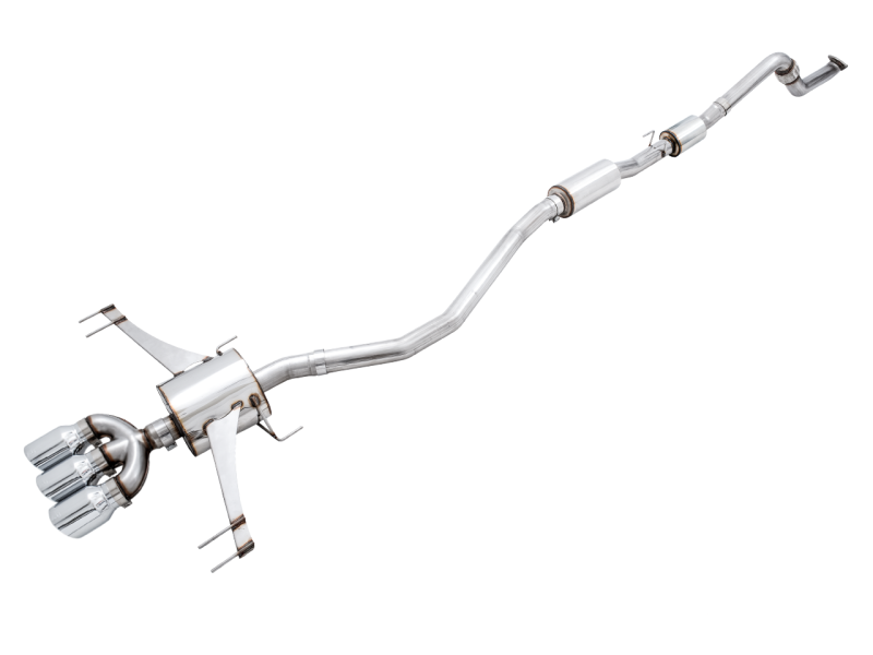 AWE Tuning 2017+ Honda Civic Type R Touring Edition Exhaust w/Front & Mid Pipes - Chrome Silver Tips-thumbmail-1