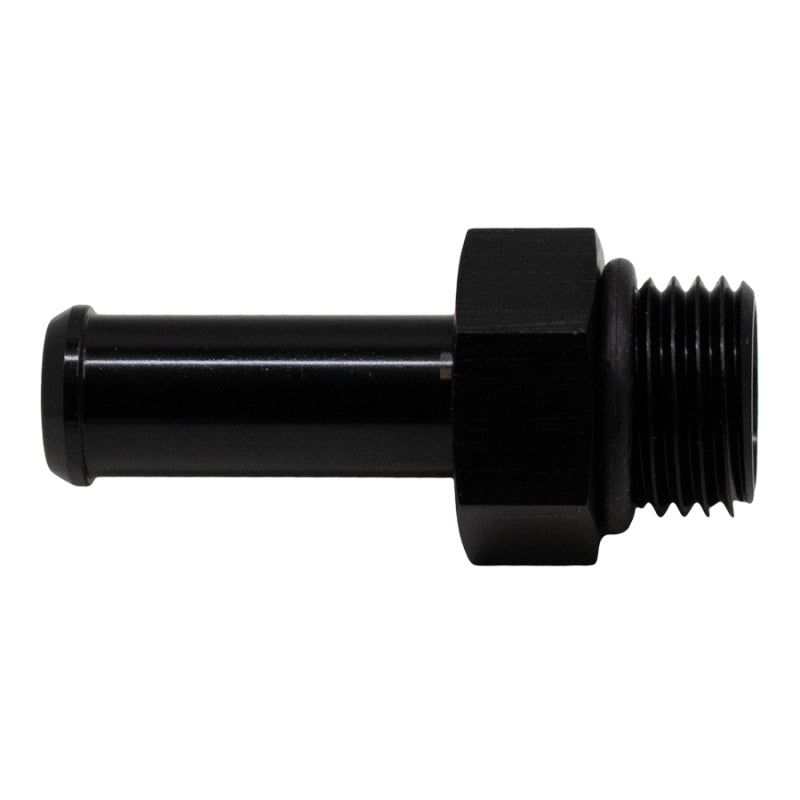 DeatschWerks 6AN ORB Male to 3/8in Male Barb Fitting (Incl O-Ring) - Anodized Matte Black-thumbmail-2