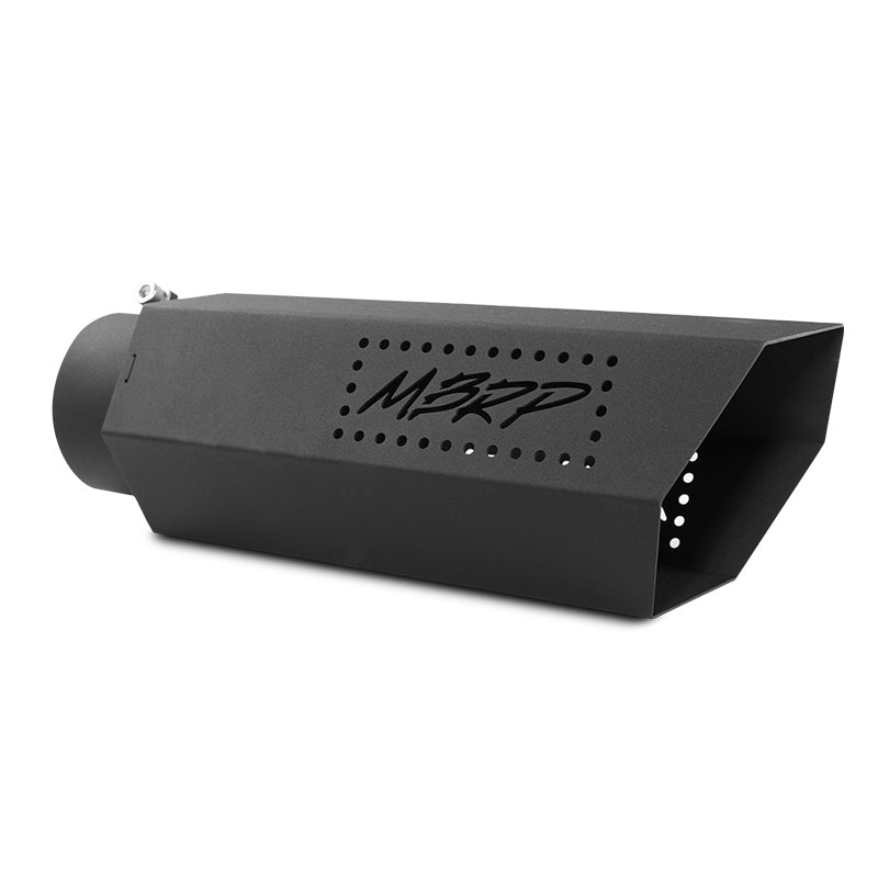 MBRP Universal Hex Tip 4in Inlet 16in Length w/o Logo - Black Coated-thumbmail-3