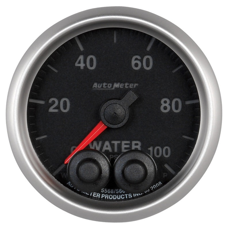 AutoMeter Gauge Water Press 2-1/16in. 100PSI Stepper Motor W/Peak & Warn Elite-thumbmail-1