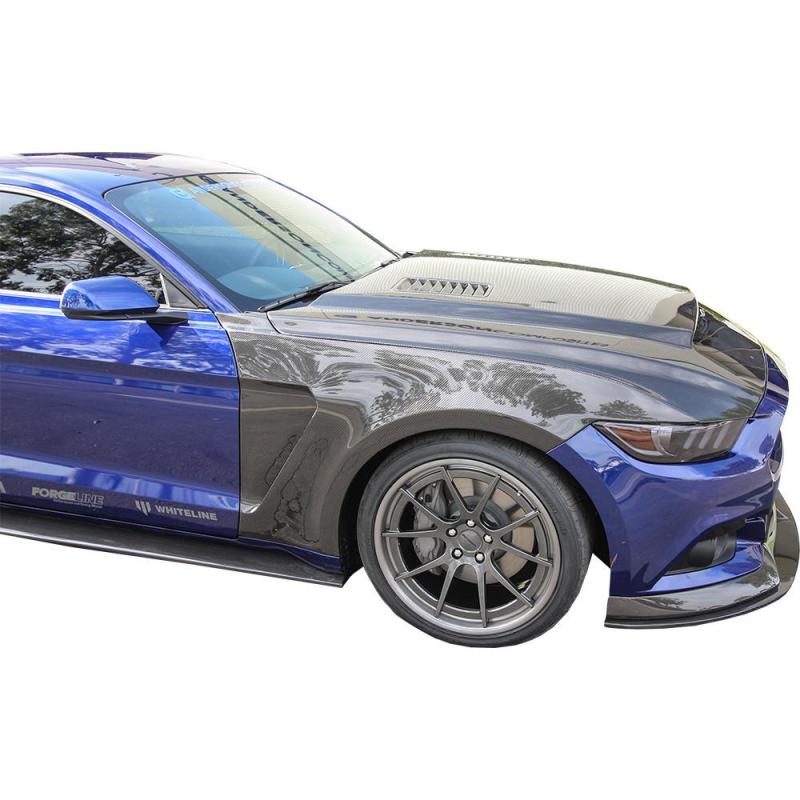 Anderson Composites 15-16 Ford Mustang GT 350 Style Carbon Fiber Front Fenders-thumbmail-4