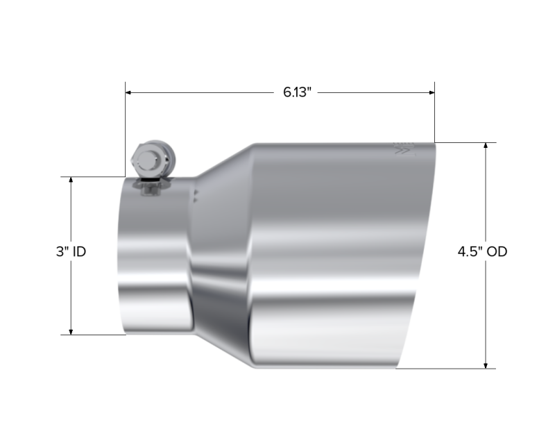 MBRP Universal Stainless Steel Dual Wall Tip 4.5in OD/3in Inlet/6.13in L-thumbmail-2