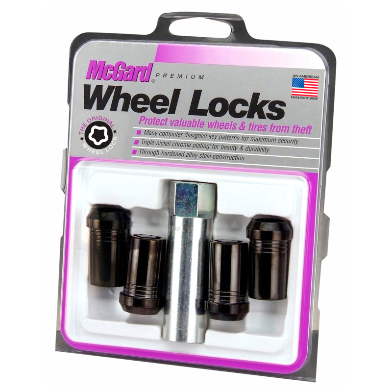 McGard Wheel Lock Nut Set - 4pk. (Tuner / Cone Seat) M14X1.5 / 1in. Hex / 1.935in. Length - Black-thumbmail-7
