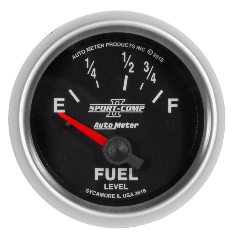 Autometer Sport-Comp II Gauge Fuel Level 2 1/16in 16e To 158f Elec Sport-Comp II-thumbmail-1