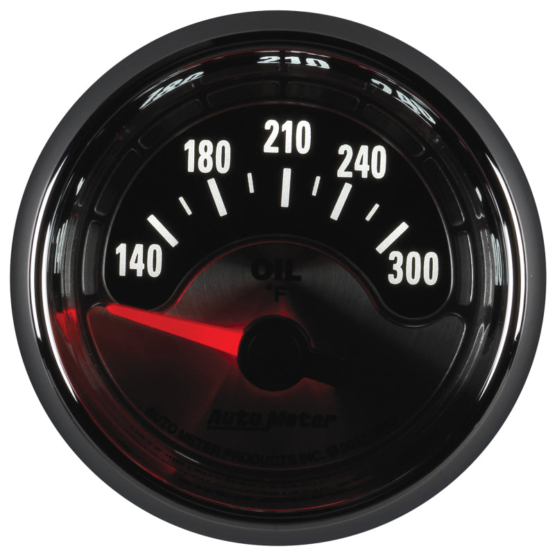 Autometer American Muscle 2-1/16in Short Sweep Electric 140-300 Deg F Oil Temp Gauge-thumbmail-2