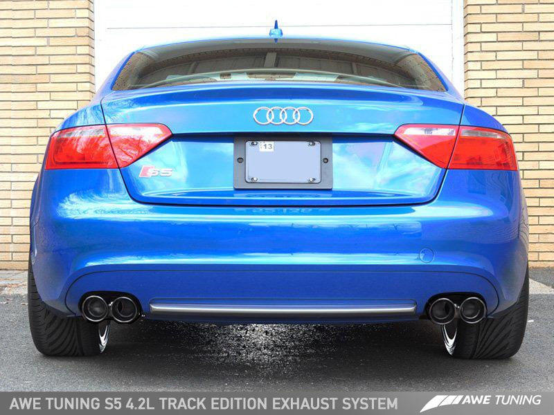 AWE Tuning Audi B8 S5 4.2L Touring Edition Exhaust System - Diamond Black Tips-thumbmail-6