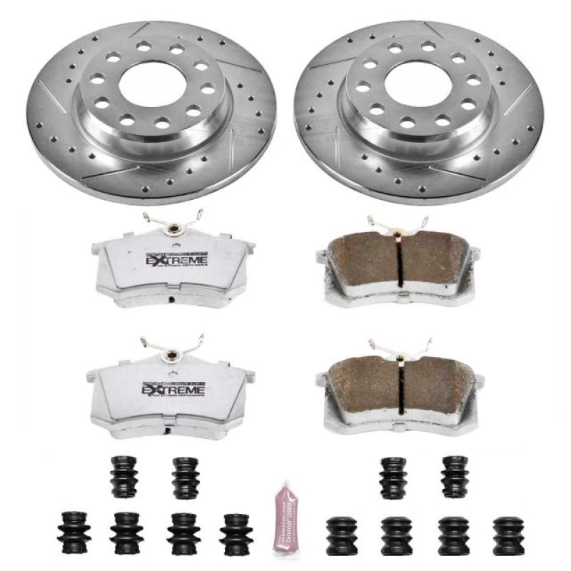 Power Stop 02-05 Audi A4 Rear Z26 Street Warrior Brake Kit-thumbmail-1