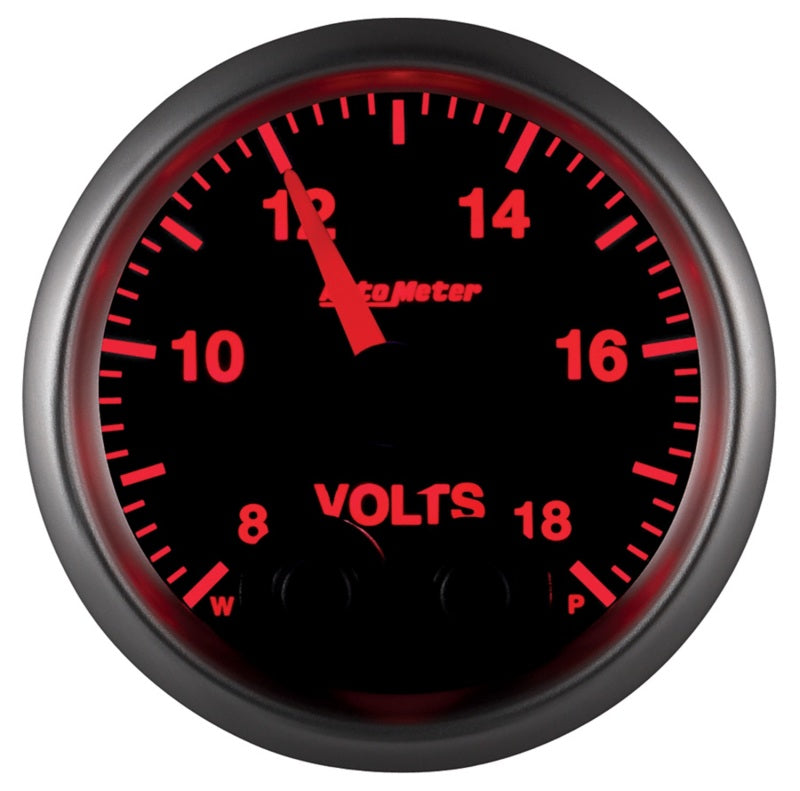 Autometer Elite 52.4mm Peak & Warn w/ Electronic Control 8-18 Volt Voltmeter-thumbmail-4