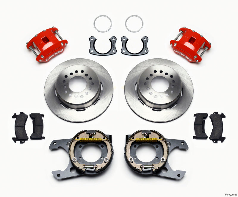 Wilwood D154 P/S Park Brake Kit Red New Big Ford 2.50in Offset-thumbmail-1