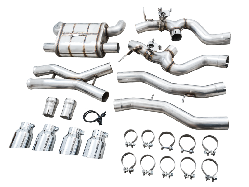 AWE SwitchPath Catback Exhaust for BMW G8X M3/M4 - Chrome Silver Tips-thumbmail-4