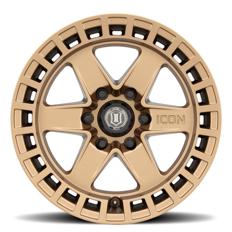 ICON Raider 17x8.5 6x120 0mm Offset 4.75in BS Satin Brass Wheel-thumbmail-2