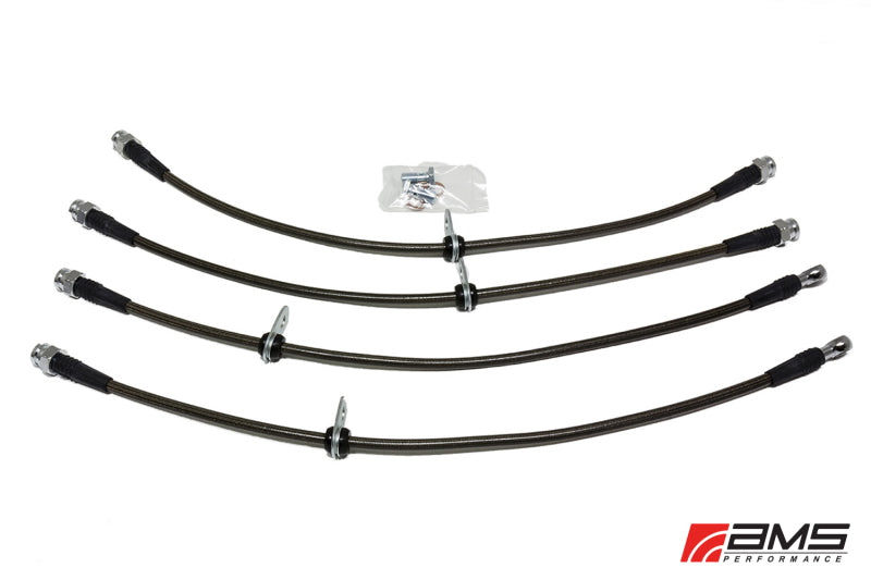 AMS Performance 08-15 Mitsubishi EVO X Stainless Steel Brake Lines (4 Lines)-thumbmail-2