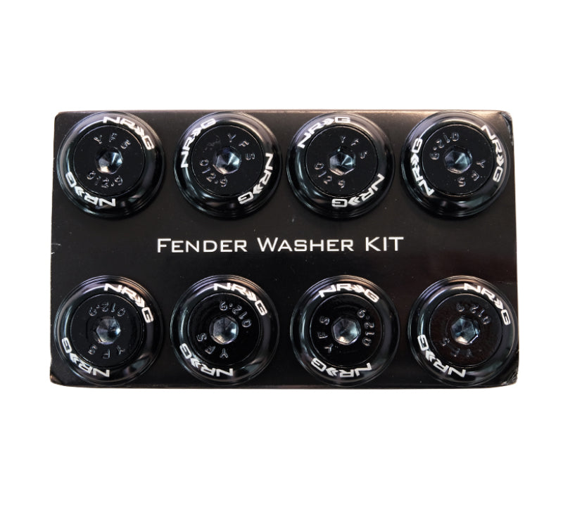 NRG Fender Washer Kit w/Color Matched M8 Bolt Rivets For Plastic (Black) - Set of 8-thumbmail-3