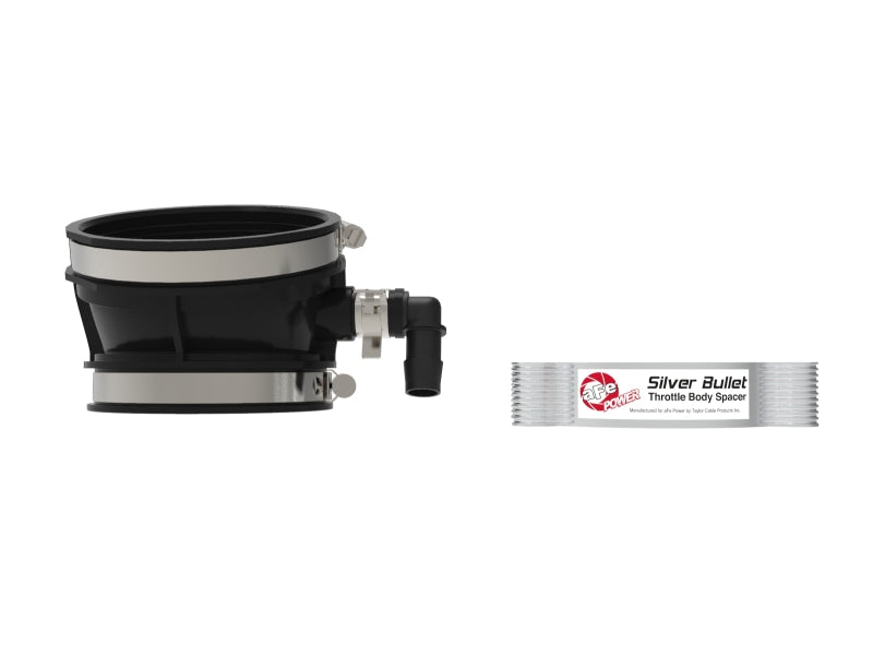 aFe 2020 Vette C8 Silver Bullet Aluminum Throttle Body Spacer Works w/ Factory Intake Only - Silver-thumbmail-7