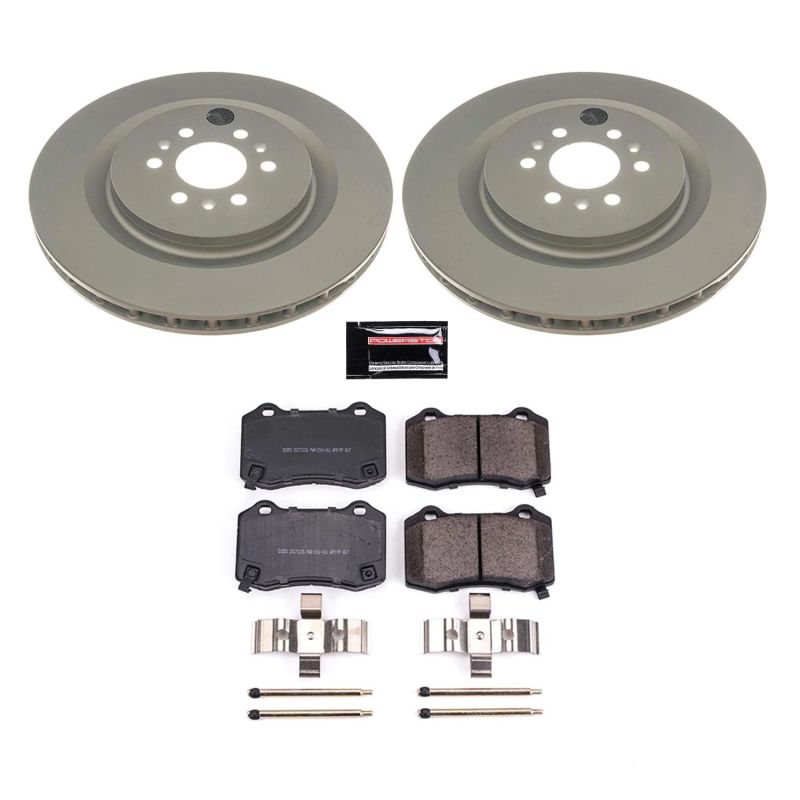 Power Stop 04-07 Cadillac CTS Rear Z17 Evolution Geomet Coated Brake Kit-thumbmail-1