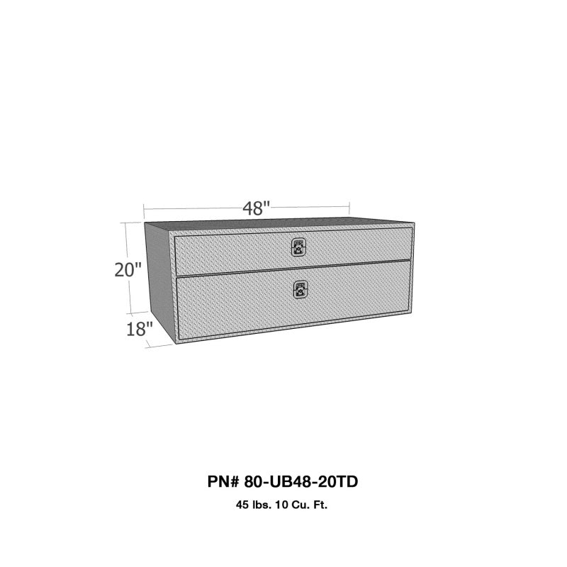 Westin/Brute UnderBody 48in x 20in w/ Top Drawer - Aluminum-thumbmail-2