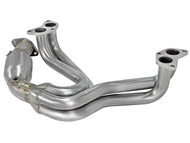 aFe 12-17 Toyota 86 / FRS / BRZ Twisted Steel 304 Stainless Steel Long Tube Header w/ Cat-thumbmail-1
