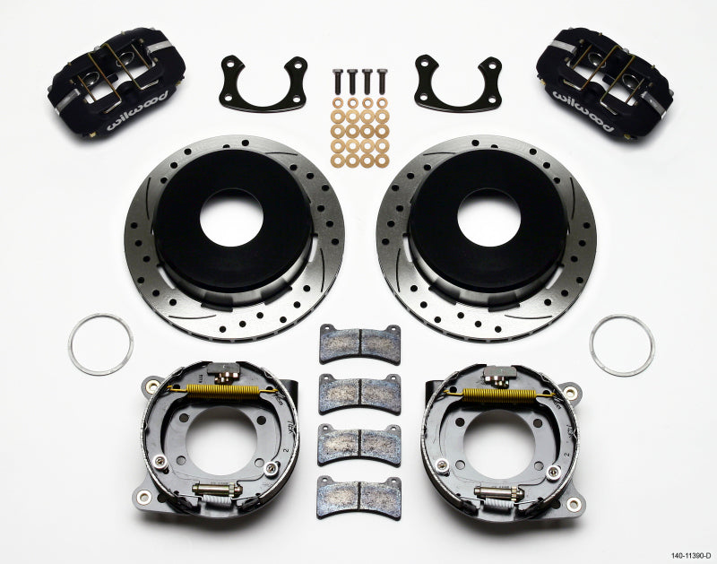 Wilwood Dynapro Low-Profile 11.00in P-Brake Kit Drilled New Big Ford 2.50in Offset-thumbmail-1