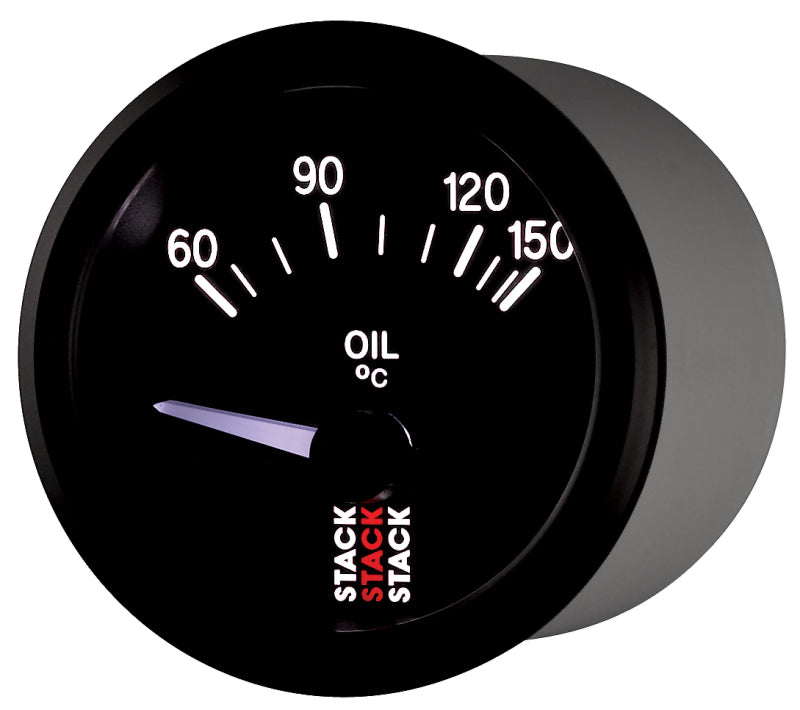 Autometer Stack 52mm 60-150 Deg C M10 Male Electric Oil Temp Gauge - Black-thumbmail-2