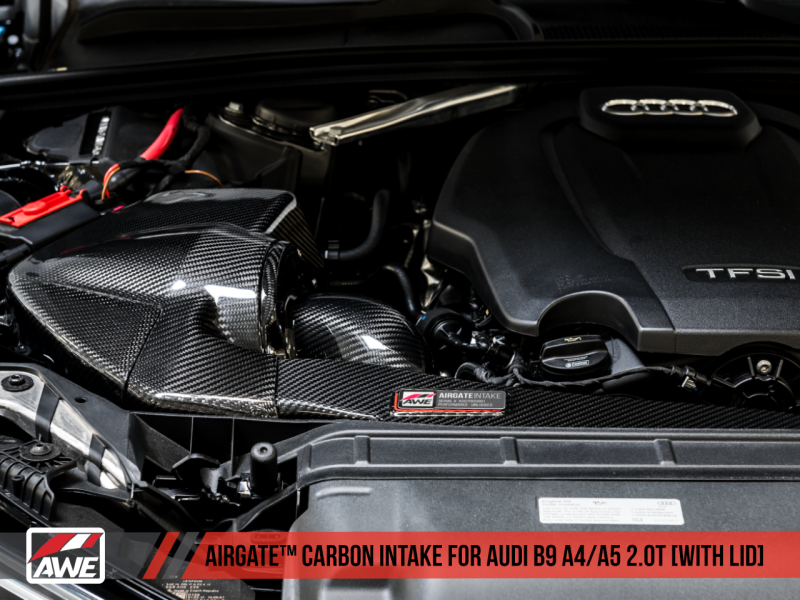 AWE Tuning Audi B9 A4/A5 2.0T Quattro Carbon Fiber AirGate Intake w/ Lid-thumbmail-7