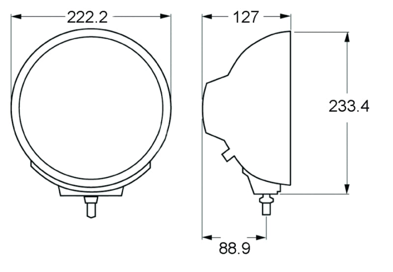 Hella Rallye 4000 Series Chrome Euro Beam 12V Halogen Lamp with Position Lamp-thumbmail-5