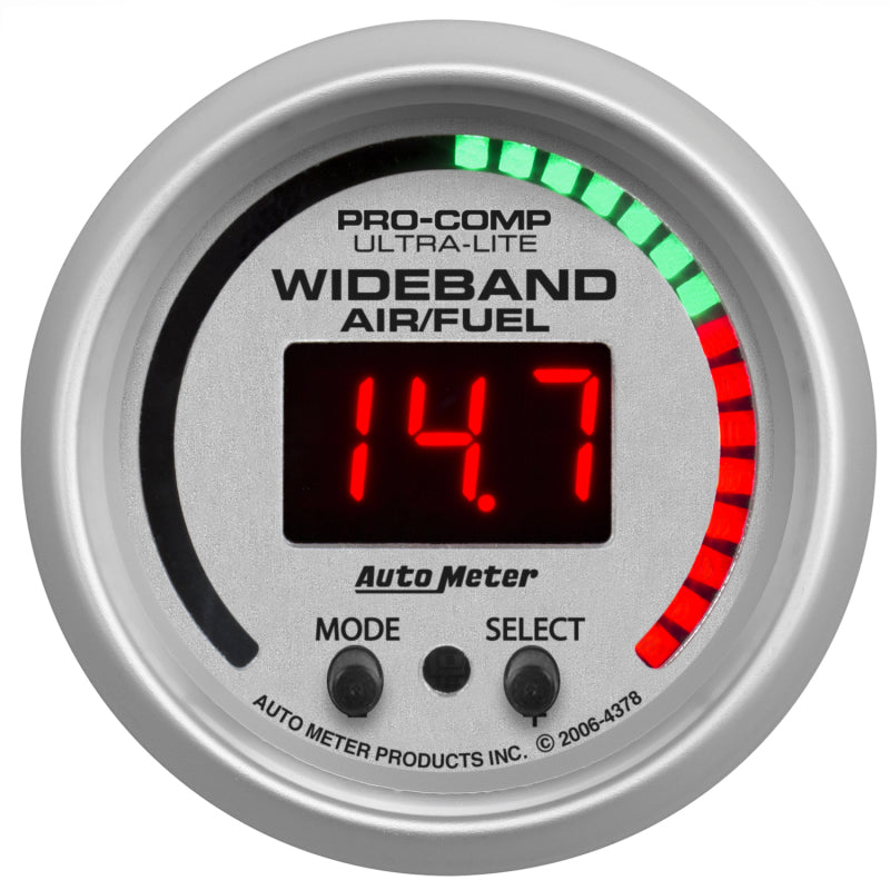 Autometer Ultra-Lite 52mm Air/Fuel Ratio Pro Plus Digital w/ Peak & Warning Gauge-thumbmail-1