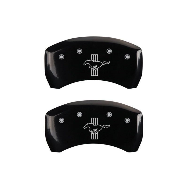 MGP Rear set 2 Caliper Covers Engraved Rear S197/Bar & Pony Black finish silver ch-thumbmail-2