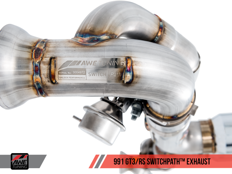 AWE Tuning Porsche 991 GT3 / RS SwitchPath Exhaust - Chrome Silver Tips-thumbmail-2
