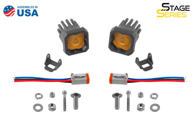 Diode Dynamics Stage Series C1 LED Pod - Yellow SAE Fog Standard ABL (Pair)-thumbmail-2