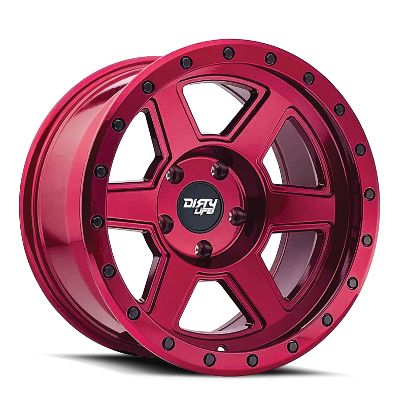 Dirty Life 9315 Compound 17x9 / 6x139.7 BP / -12mm Offset / 106mm Hub Crimson Candy Red Wheel-thumbmail-1