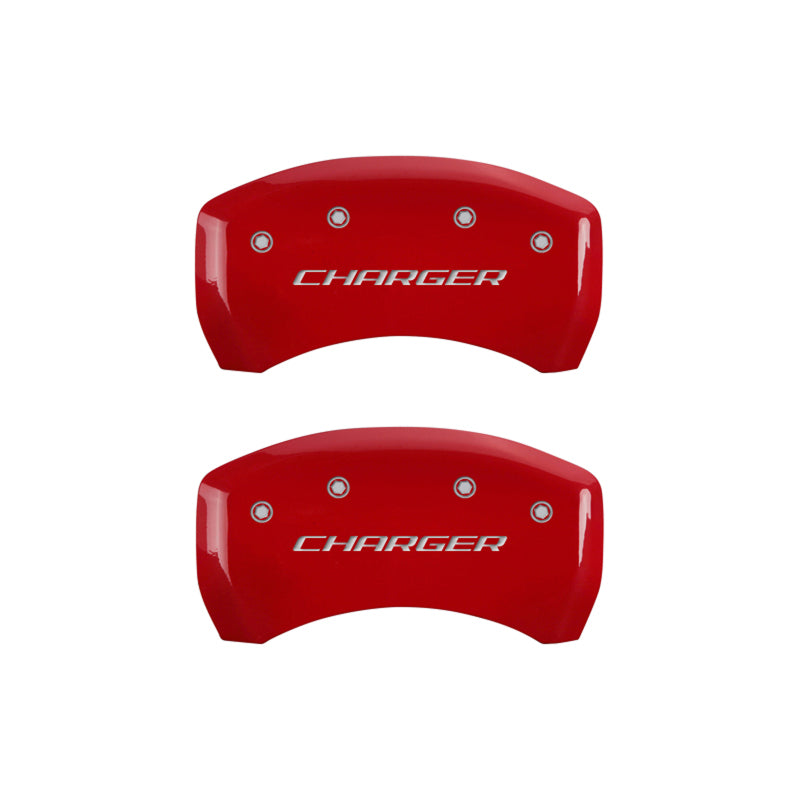 MGP 4 Caliper Covers Engraved Front & Rear Block/Charger Red finish silver ch-thumbmail-4