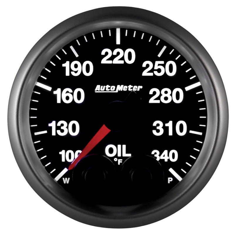 Autometer Elite 52mm 100-340 Deg F Oil Temp Peak & Warn w/ Electronic Control Gauge-thumbmail-3