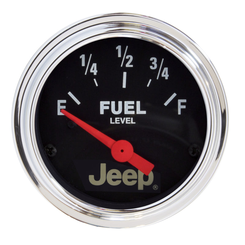 Autometer Jeep 52mm 73 OHMS Empty/8-12 OHMS Full Short Sweep Electronic Fuel Level Gauge-thumbmail-2