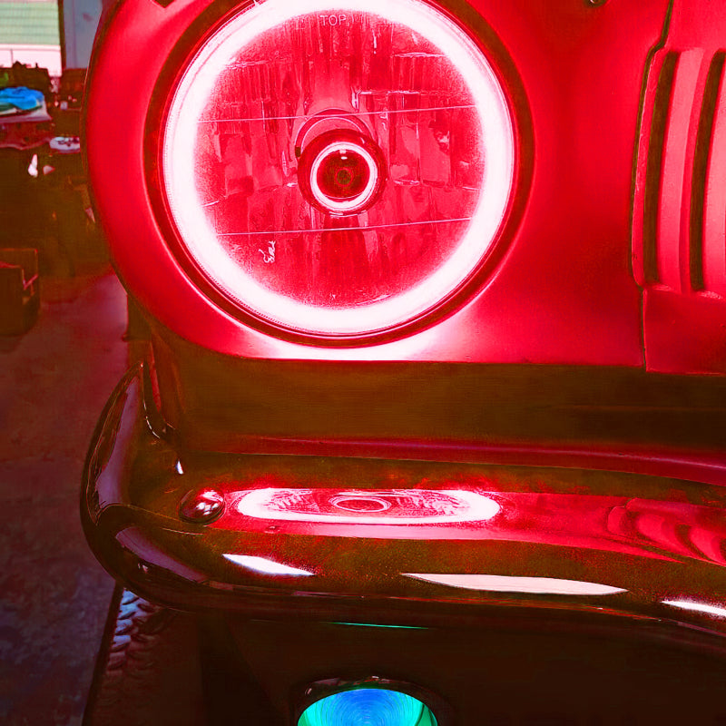 Oracle Pre-Installed Lights 7 IN. Sealed Beam - Red Halo-thumbmail-3