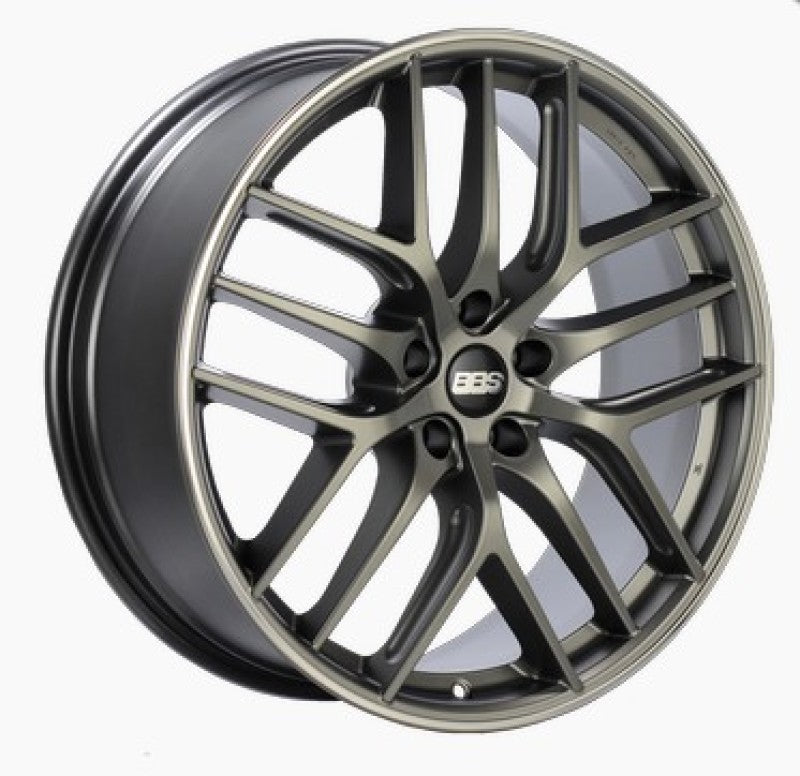BBS CC-R 19x9 5x112 ET42 Satin Platinum Polished Rim Protector Wheel -82mm PFS/Clip Required-thumbmail-1