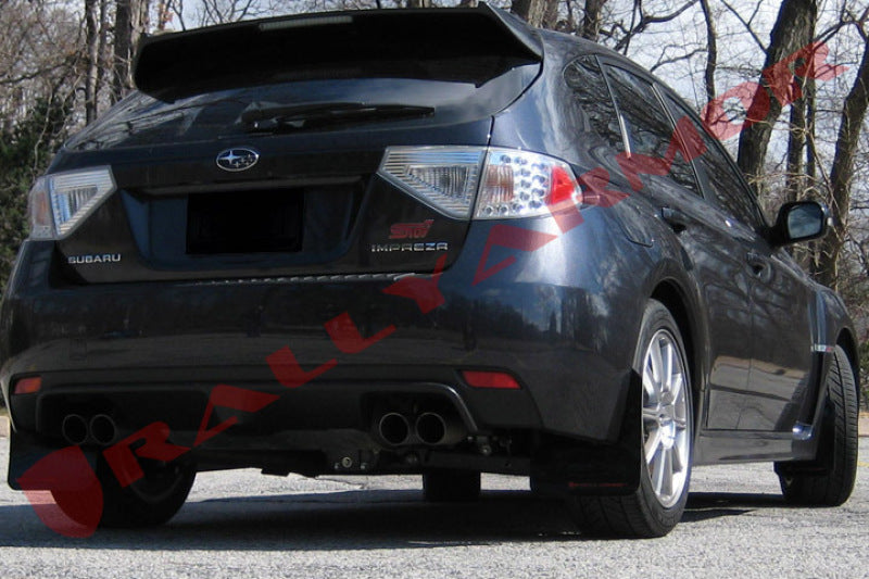 Rally Armor 08-11 Subaru STI (Hatch Only) / 11-14 WRX (Hatch Only) Black UR Mud Flap w/ Red Logo-thumbmail-3