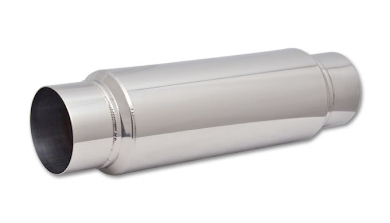 Vibrant SS Resonator (Standard Design) 4in inlet/outlet x 18in long w/5in OD resonator body-thumbmail-1