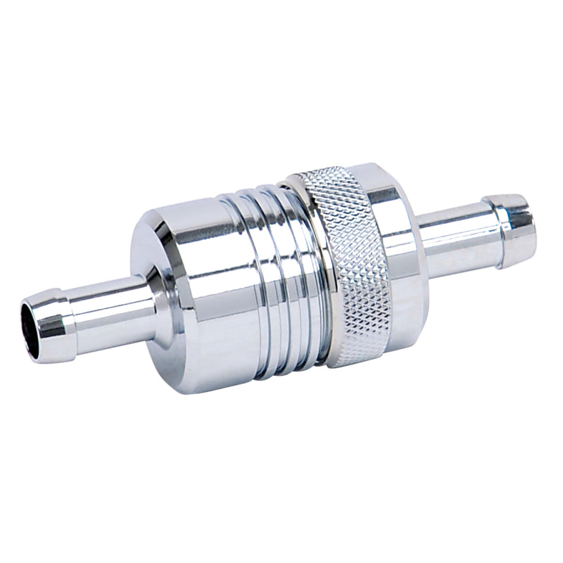 Russell Performance Chrome Street Fuel Filter (3in Length 1-1/8in diameter 3/8in inlet/outlet)-thumbmail-2