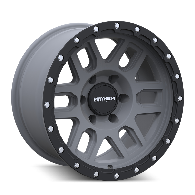 Mayhem 8304 Delta 17x9 / 6x139.7 BP / 0mm Offset / 106mm Hub Matte Gunmetal w/ Matte Black Lip Wheel-thumbmail-2