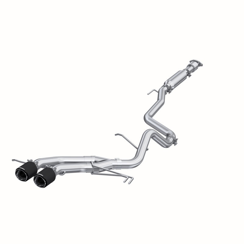 MBRP 13-18 Hyundai Veloster Turbo Dual Exit T409 2 1/2in Cat Back w/ Carbon Fiber Tips-thumbmail-2