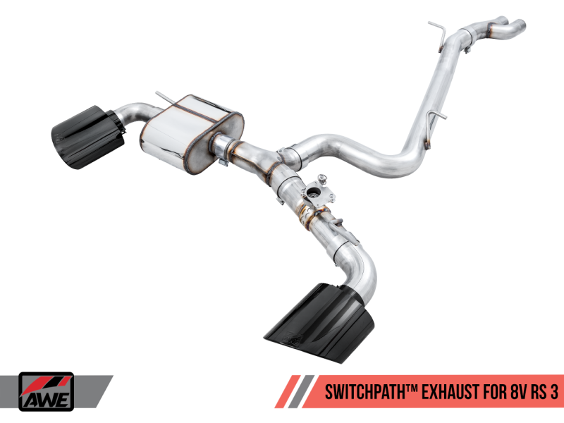 AWE Tuning 17-19 Audi RS3 8V SwitchPath Exhaust w/Diamond Black RS-Style Tips-thumbmail-6