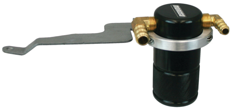 Moroso 15-Up Subaru WRX Air/Oil Separator Catch Can - Small Body - Billet Aluminum - Black Finish-thumbmail-1