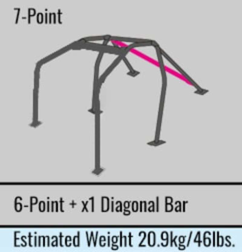 Cusco 91-95 Honda Civic EG6 (Non-Sunroof) 2 Psgr/7Pt Chromoly Dash-Thru RHD Roll Cage (S/O No Cncl.)-thumbmail-1
