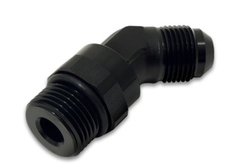 Vibrant -10AN Male to Male -10AN Straight Cut 45 Degree Adapter Fitting - Anodized Black-thumbmail-2