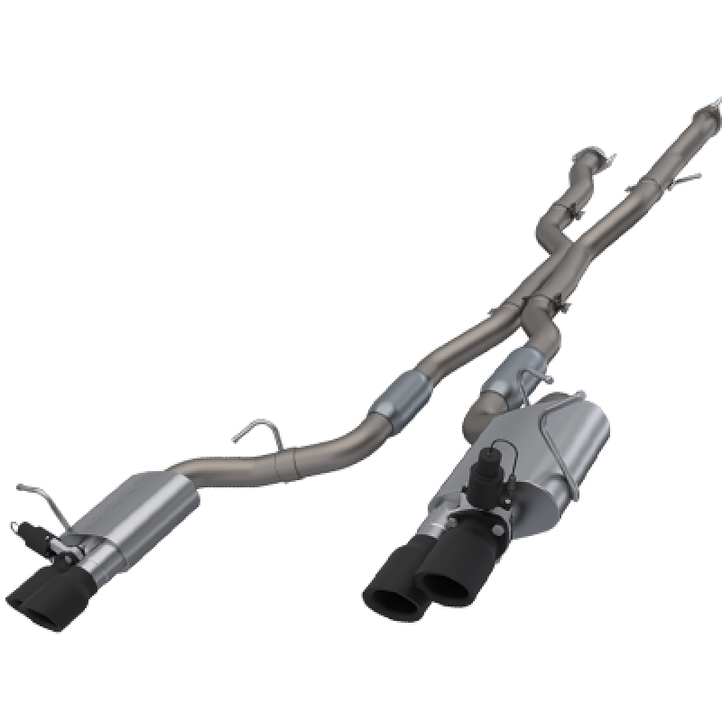 QTP 2018+ Jeep Grand Cherokee Trackhawk 304SS Screamer Cat-Back Exhaust w/4in Black Tips-thumbmail-2