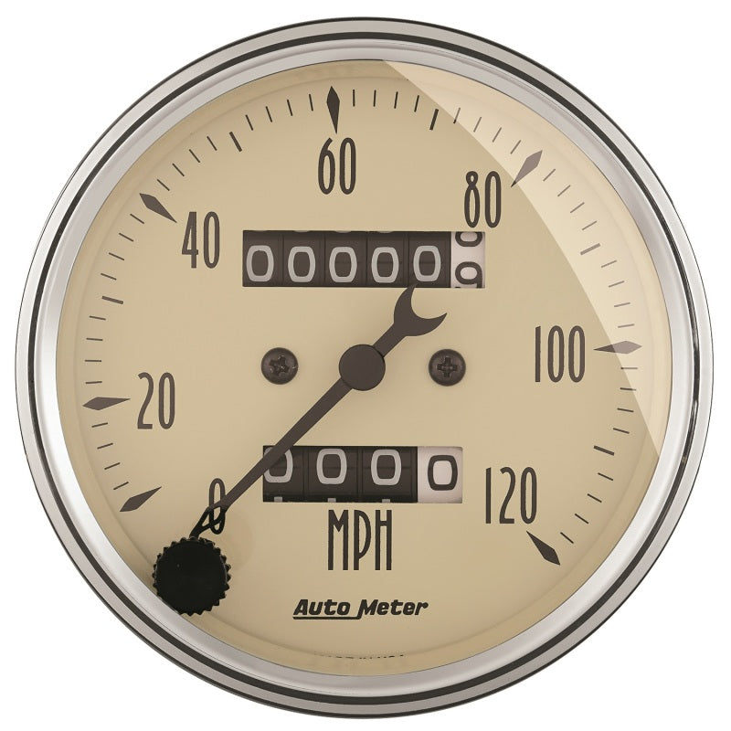 AutoMeter Gauge Kit 5 Pc. 3-1/8in. & 2-1/16in. Mech. Speedo. Wtmp & Oilp Antq Beige-thumbmail-3